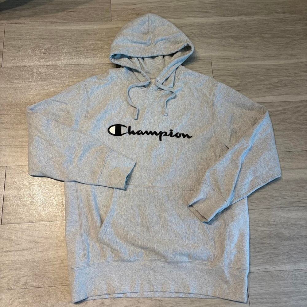 Champion embroidered script logo pullover hoodie